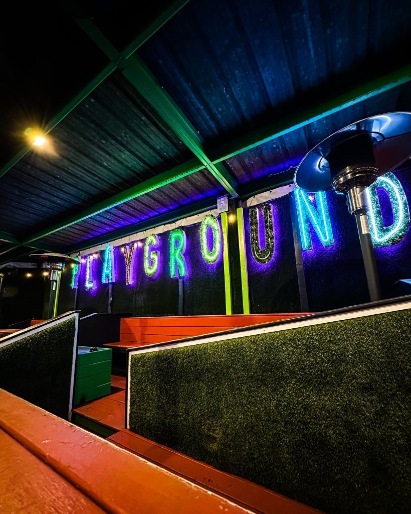 Playground patio letters and booths